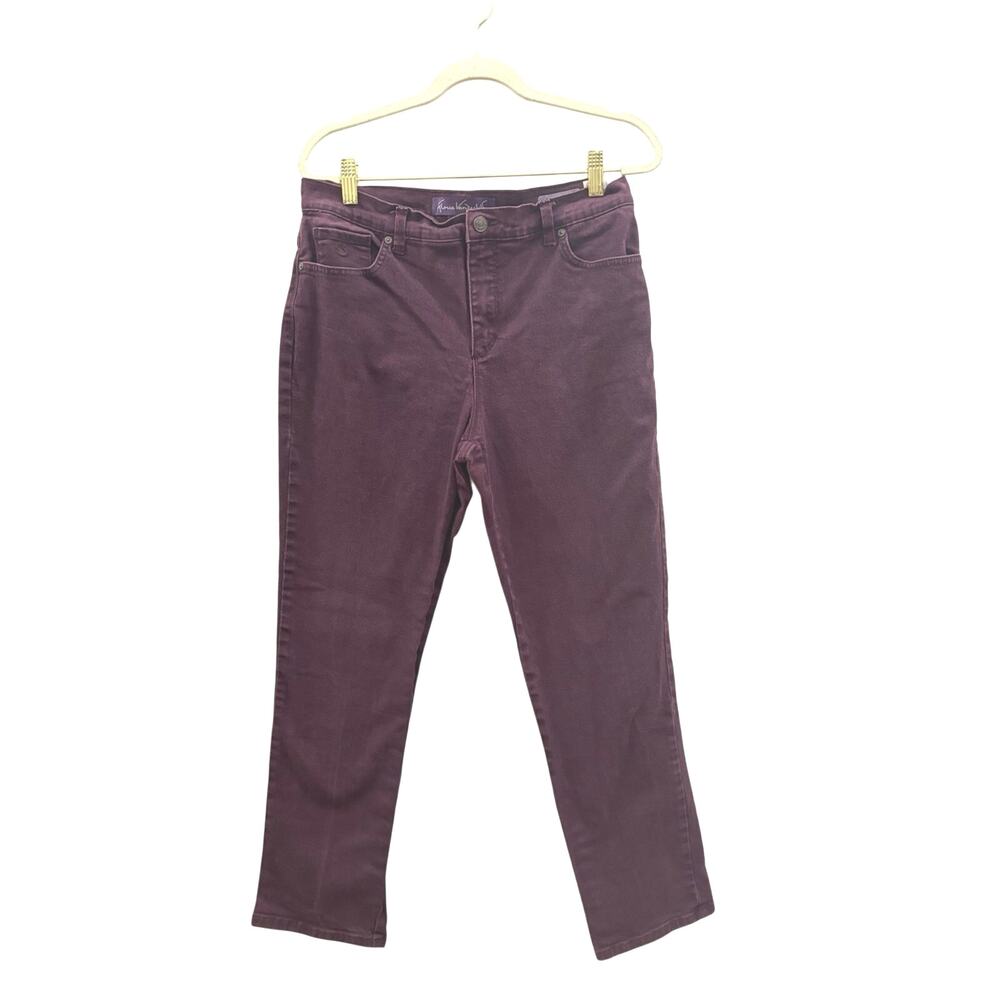 Gloria Vanderbilt Straight-Leg Jeans in Deep Plum